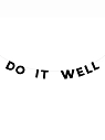 Бумажная гирлянда из букв Tak.sebe.prazdnik «DO IT WELL», чёрная, картон, 240 г/м², превью фото 1