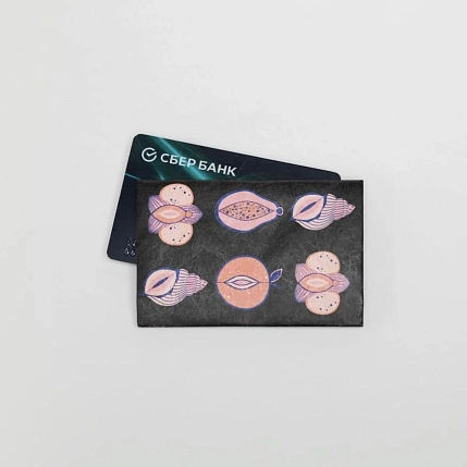 Мини-кошелёк кардхолдер New Wallet «New Pussyfrut», черный, фото 2.