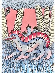 Скетчбук Валя Карнавалова «Ящер в лесу», А5, 200 страниц