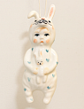 Ёлочная игрушка из фарфора «Малыш в костюме зайчика», 12 см, превью фото 1