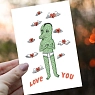 Открытка Валя Карнавалова «Ящер Love you», А6, односторонняя, превью фото 2