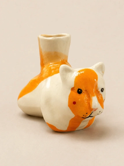 Подсвечник из керамики Мария Гордеева «Котик», 8 см, фото 4.
