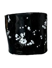 Стакан ручной работы «С пальцем», чёрный космос, керамика, 200 мл