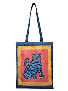 Сумка шоппер Валя Карнавалова «Синий тигр», на молнии, водонепроницаемый