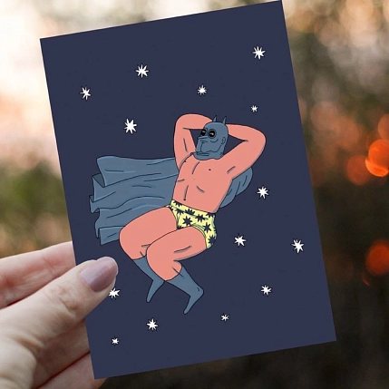 Открытка Валя Карнавалова «Бэтмен», А6, односторонняя, фото 2.