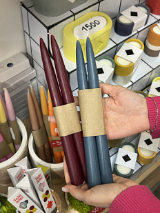 Набор свечей ручной работы «Океан», 2шт