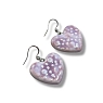 Серьги КерамЕлКа «Сердечки», керамика, лиловые, превью фото 2