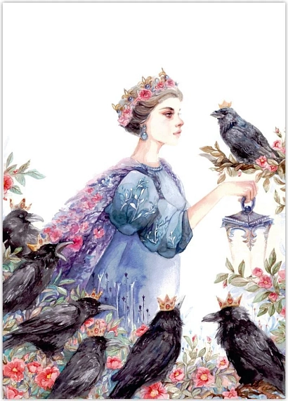 Тетрадь Оксана Викторова «Королева с воронами», А5, 40 листов, бежевый, фото 4.