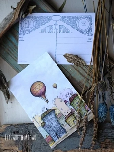 Открытка «Пролетая над Петербургом» Elizabeth Madar