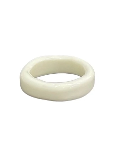Кольцо Керко стеклянное белое