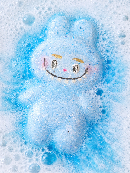 Бомбочка для ванны «Лабубу», голубая, фото 2.