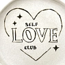 Тарелка ручной работы «Self-love club», керамика, 14 см, превью фото 2