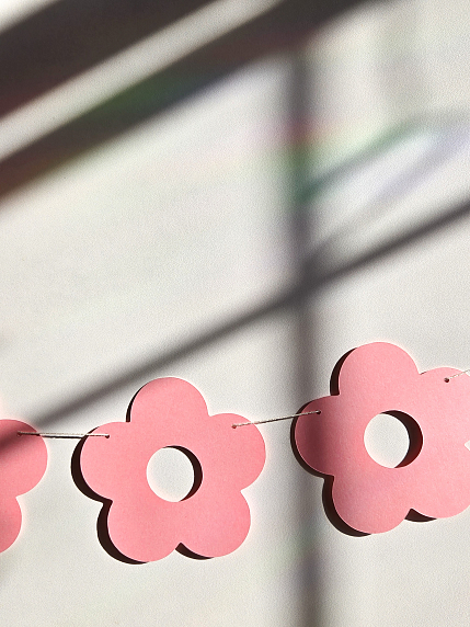 Гирлянда Адастра «Ромашки», розовая, картон, 240 г/м², фото 4.