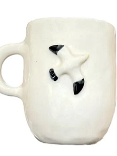 Кружка ручной работы Мария Гордеева Чайка, белая, керамика, 350 мл