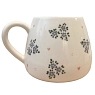 Кружка ручной работы Slowday Ceramics в голубой цветочек с сердечками, полуфарфор, 250 мл, превью фото 1