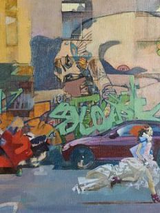 Обложка на студенческий билет «Один обычный день в Санкт-Петербурге», экокожа. Художник Василий Аникин