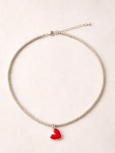 Чокер из блестящего гематита с подвеской Мигетт, в ассортименте