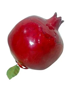 Керамический Гранат Керумбия для интерьера ручной работы, бордовый, 8 см