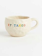 Кружка ручной работы с надписью «Ну такоэ», керамика, 350 мл