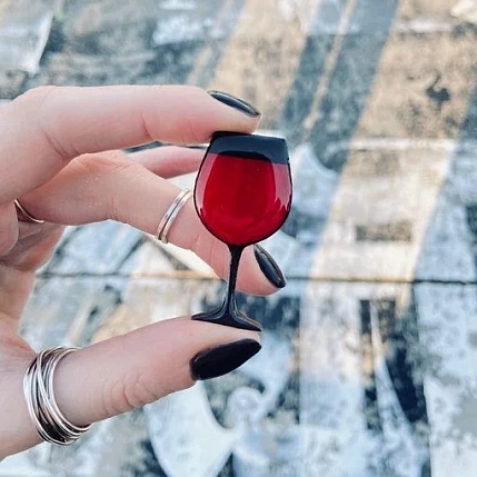 Брошь «Бокал вина», фото 2.