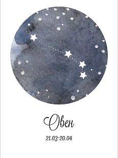 Открытка DARI DARI со знаком зодиака «Овен», А6