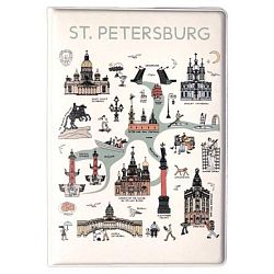 Обложка на паспорт «Туристическая карта Петербурга»
