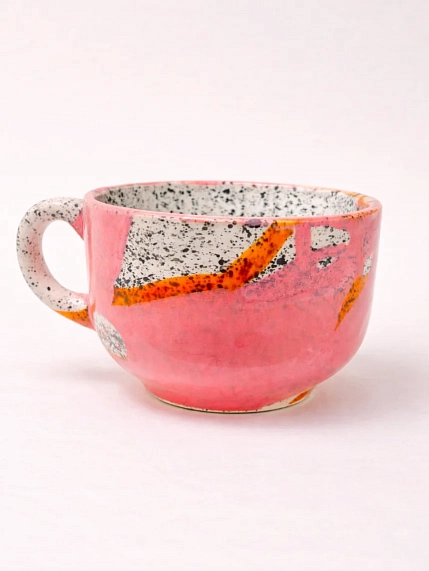 Кружка ручной работы Тата вытворяет/NF ceramics «Всегда выбирай себя», розовая, керамика, 600 мл, фото 3.