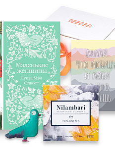 Подарочный набор с книгой «Маленькие женщины», брошью и шоколадом