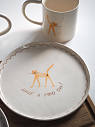 Тарелка ручной работы Ладан керамика «Have a good day/cat», 20 см, превью фото 3
