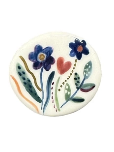 Брошь фарфоровая «Цветы»