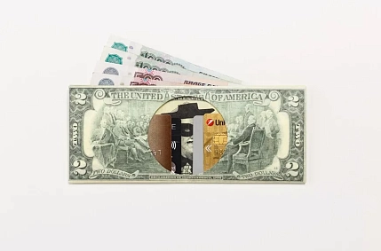 Кошелёк New Wallet «New Dollar», зелёный, фото 2.