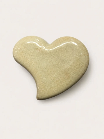 Брошь из керамики КерамЕлКа «Sand Heart», фото 1.