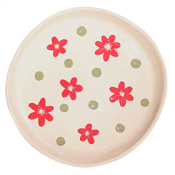 Тарелка ручной работы с росписью «Цветочки», керамика, 15 см