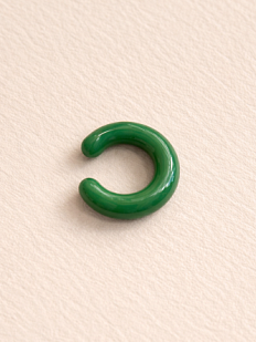 Кафф Лампджой глянцевый, стекло, изумрудный