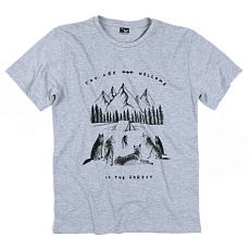 Футболка Barking Store «You are not welcome in the forest», M жен., серый
