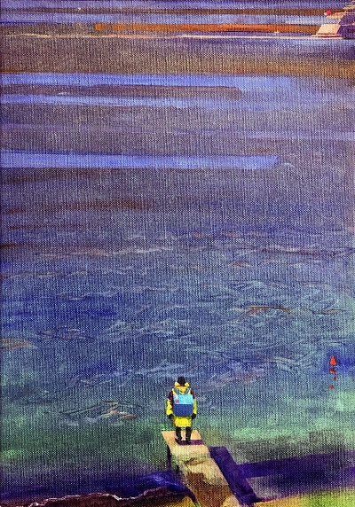 Картхолдер двойной Василий Аникин «На пирсе», экокожа,, фото 1.