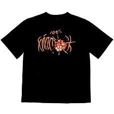 Оверсайз футболка Barking Store «100% хлопок», 2XL, чёрно-оранжевый