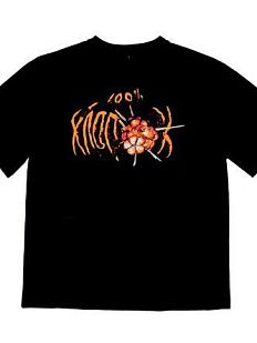 Оверсайз футболка Barking Store «100% хлопок», 2XL, чёрно-оранжевый