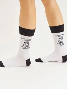 Носки «Иногда нужно пукнуть, чтобы тебя заметили», р-р 42-46, белые