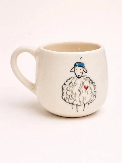 Кружка ручной работы Мария Гордеева «Овечка», керамика, 250 мл, фото 2.