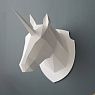 Набор для склейки головы единорога Polygonal Paper, белый, превью фото 2