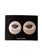 Набор закатных значков «Глаза» 2 шт, металл, 25 мм