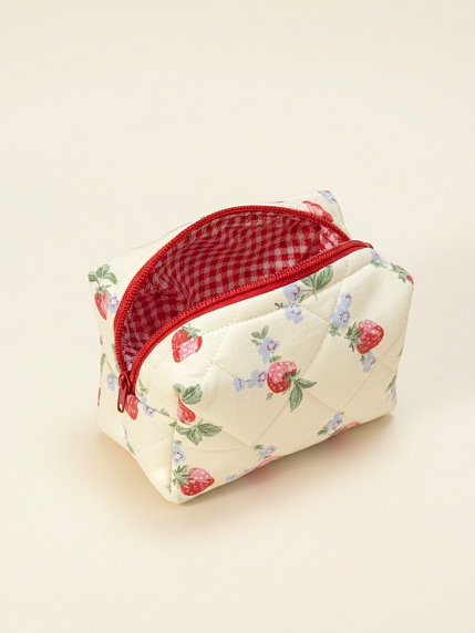 Косметичка ручной работы АМИ (Ami lé sac) «Bebesss», земляника, фото 3.