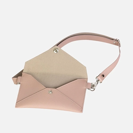 Сумка-конверт Kokosina bags, искусственная кожа, нежно-розовый, фото 4.