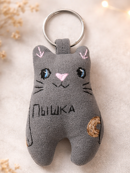 Брелок «Кот с пышкой», фото 2.