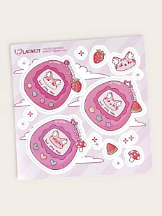 Виниловый стикерпак «Тамагочи», 10х10см