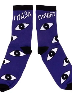 Носки Barking Store «Глаза глядят», р-р 40-45, синие