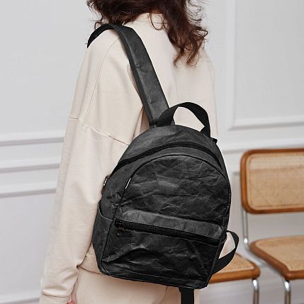 Рюкзак Ranzel Bags «Latifa Black», тайвек, чёрный, фото 5.