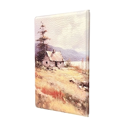 Обложка на паспорт DARI DARI с пейзажем «Дом у озера», искусственная кожа, фото 2.