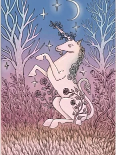 Картхолдер Валя Карнавалова «Единорог», фиолетовый, двусторонний, ПВХ